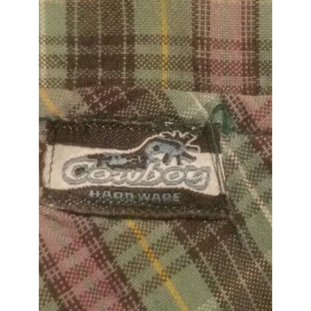Cowboy Hardware Mens 2XL Pearl Snap Short Sleeve Western Shirt‎ Plaid Heavy Duty - Picture 2 of 7